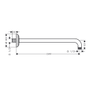 AXOR Montreux Brausearm 389 mm, Brushed Nickel