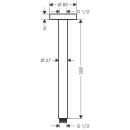 hansgrohe Deckenanschluss S 30 cm, Chrom