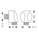 hansgrohe FixFit Wandanschluss E ohne...