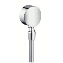 hansgrohe FixFit Wandanschluss S mit Rückflussverhinderer und Kugelgelenk, Chrom