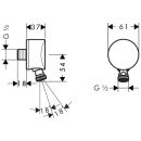 hansgrohe FixFit Wandanschluss S mit...