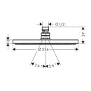 hansgrohe Raindance S Kopfbrause 240 1jet PowderRain,...