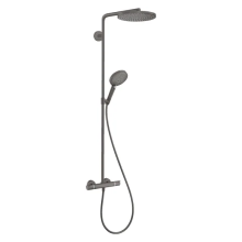 hansgrohe Raindance Select S Showerpipe 240 1jet PowderRain mit Thermostat, Brushed Black Chrome