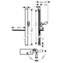 hansgrohe Unica Brausestange E 90 cm mit Isiflex Brauseschlauch 160 cm, Chrom