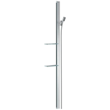 hansgrohe Unica Brausestange E 150 cm mit Isiflex Brauseschlauch 160 cm und Ablagen, Chrom