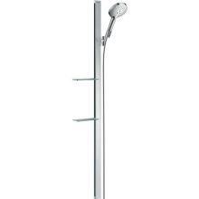 hansgrohe Raindance Select S Brauseset 120 3jet mit Brausestange 150 cm und Ablagen, Chrom