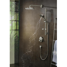 hansgrohe Raindance Select S Brauseset 120 3jet PowderRain mit Brausestange 65 cm und Seifenschale, Chrom
