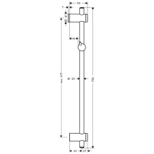 hansgrohe Unica Brausestange Reno 72 cm, Chrom