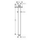 hansgrohe Vernis Blend Deckenanschluss 30 cm, Mattschwarz