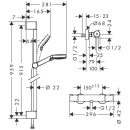 hansgrohe Crometta Brausesystem Aufputz Vario mit Ecostat...