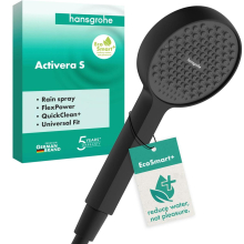 hansgrohe Activera S Handbrause 95 1jet EcoSmart+, Mattschwarz