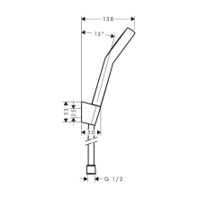 hansgrohe Activera Select S Brausehalterset 95 2jet EcoSmart mit Brauseschlauch 125 cm, Chrom