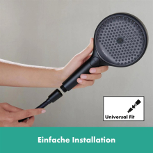 hansgrohe Designflex Textilbrauseschlauch 160 cm, Mattschwarz