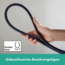 hansgrohe Designflex Textilbrauseschlauch 160 cm, Mattschwarz