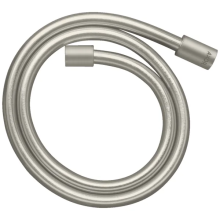AXOR ShowerSolutions Metalleffekt Brauseschlauch 1,25 m mit zylindrischen Muttern, Edelstahl Optic