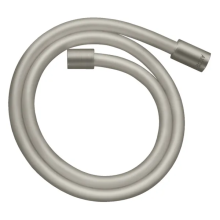 AXOR ShowerSolutions Metalleffekt Brauseschlauch 1,60 m mit zylindrischen Muttern, Edelstahl Optic