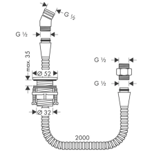 hansgrohe Brausehalter für Wannenrandmontage, Chrom