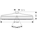 AXOR Montreux Kopfbrause 240 1jet Classic, Chrom