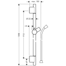 hansgrohe Unica Brausestange S Puro 90 cm mit Isiflex...
