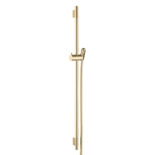 hansgrohe Unica Brausestange S Puro 90 cm mit Isiflex Brauseschlauch 160 cm, Brushed Gold Optic