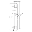 hansgrohe Unica Brausestange S Puro 90 cm mit Isiflex...