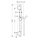 hansgrohe Unica Brausestange S Puro 90 cm mit Isiflex...