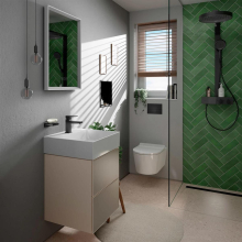 hansgrohe Rainfinity Showerpipe 250 1jet EcoSmart mit ShowerTablet 350, Mattschwarz