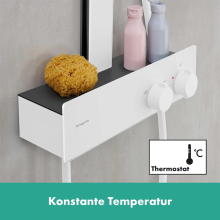 hansgrohe Rainfinity Showerpipe 250 1jet EcoSmart mit ShowerTablet 350, Mattweiß