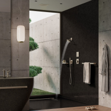 AXOR Citterio C Kopfbrause 120/120 1jet EcoSmart mit Brausearm, Brushed Nickel