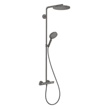 hansgrohe Raindance S Showerpipe 240 1jet PowderRain EcoSmart mit Thermostat, Brushed Black Chrome