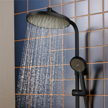 hansgrohe Activera S Showerpipe 240 1jet EcoSmart mit Wannenthermostat Ecostat Fine, Mattschwarz