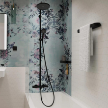 hansgrohe Activera S Showerpipe 240 1jet EcoSmart mit Wannenthermostat Ecostat Fine, Mattschwarz
