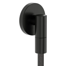 hansgrohe FixFit Fine S Wandanschluss mit Rückflussverhinderer, Brushed Black Chrome