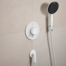 hansgrohe FixFit Fine S Wandanschluss mit Rückflussverhinderer, Mattweiß