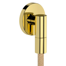 hansgrohe FixFit Fine S Wandanschluss mit Rückflussverhinderer, Polished Gold Optic