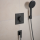 hansgrohe FixFit Fine E Wandanschluss mit Rückflussverhinderer, Brushed Black Chrome