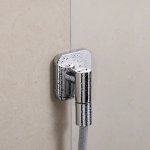hansgrohe FixFit Fine Q Wandanschluss mit Rückflussverhinderer, Chrom