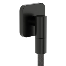 hansgrohe FixFit Fine Q Wandanschluss mit Rückflussverhinderer, Brushed Black Chrome