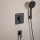 hansgrohe FixFit Fine Q Wandanschluss mit Rückflussverhinderer, Brushed Black Chrome
