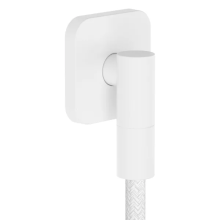 hansgrohe FixFit Fine Q Wandanschluss mit Rückflussverhinderer, Mattweiß