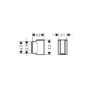 hansgrohe Porter Fine Brausehalter, Polished Gold Optic