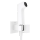 hansgrohe Bidette Handbrause 1jet E EcoSmart für Warmwasser mit Brausehalter und Brauseschlauch 125 cm, Mattweiß