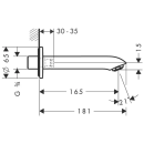 hansgrohe Metris Wanneneinlauf, Chrom