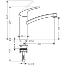 hansgrohe Focus M41 Einhebel-Küchenmischer 160,...