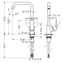 hansgrohe Focus M41 Einhebel-Küchenmischer 260,...