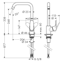 hansgrohe Focus M41 Einhebel-Küchenmischer 260,...