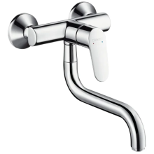 hansgrohe Focus M41 Einhebel-Küchenmischer, Wandmontage Lowspout, 1jet, Chrom