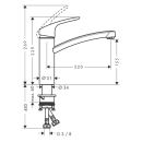 hansgrohe Focus M41 Einhebel-Küchenmischer 160,...