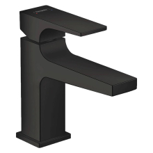 hansgrohe Metropol Einhebel-Waschtischmischer 100 mit Hebelgriff für Handwaschbecken mit Push-Open Ablaufgarnitur, Mattschwarz
