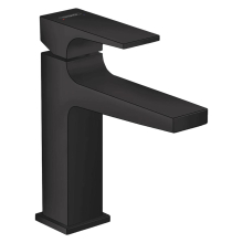 hansgrohe Metropol Einhebel-Waschtischmischer 110 mit Hebelgriff und Push-Open Ablaufgarnitur, Mattschwarz